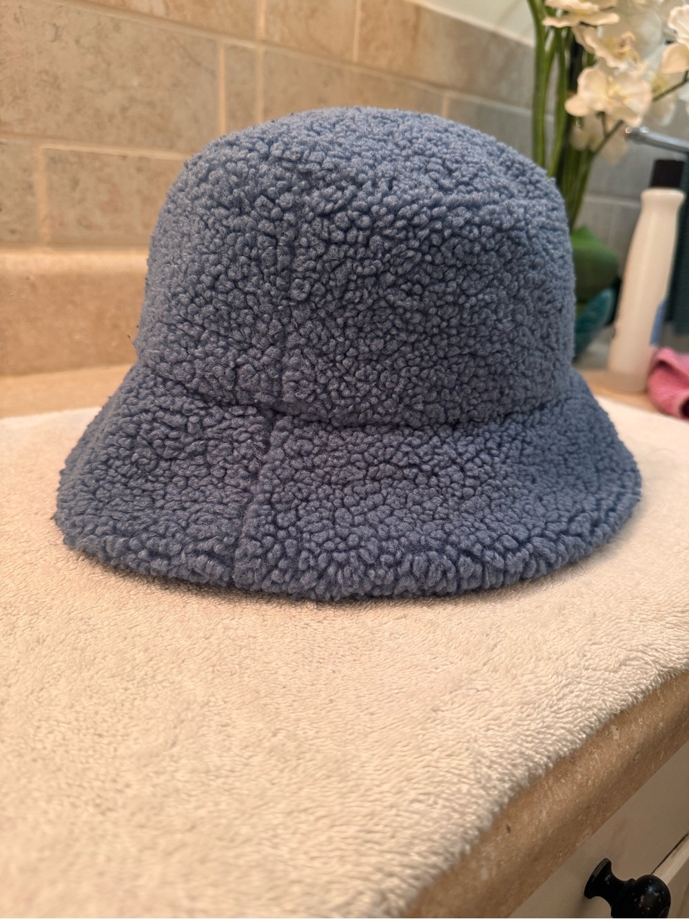 Cozy Blue Sherpa Bucket Hat
